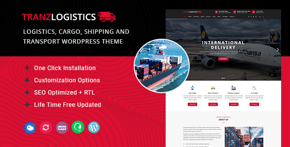 Tranzlogistics - Logistics & Cargo Shipping WordPress Theme - Business Corporate