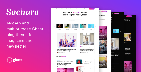 Sucharu - Multipurpose Ghost Blog & Magazine Theme - Ghost Themes Blogging