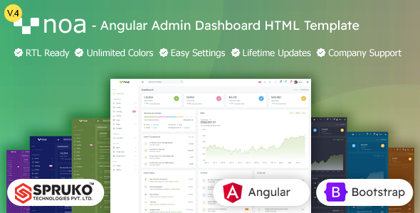 NOA - Angular Admin & Dashboard Template - Admin Templates Site Templates