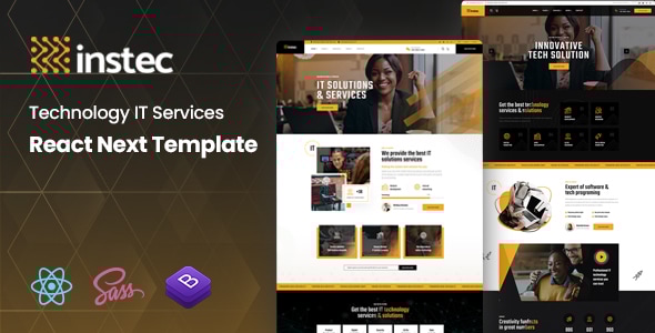 Instec - Technology IT Services React NextJs Template - Software Technology