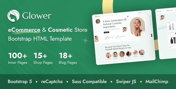Glower - Shop & eCommerce Bootstrap HTML Template - Retail Site Templates