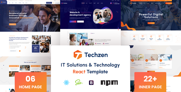 Techzen - IT Solutions & Technology React Template - Software Technology