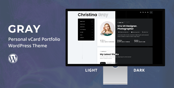 Gray - Personal Portfolio WordPress Theme - Portfolio Creative