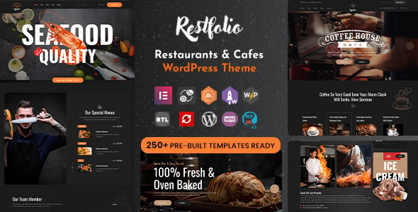 Restfolio - Elementor Restaurants & Cafes WordPress Theme - Restaurants & Cafes Entertainment
