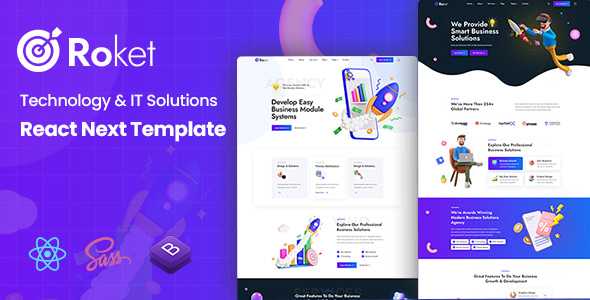 Roket - Technology & IT Solutions React NextJs Template - Software Technology
