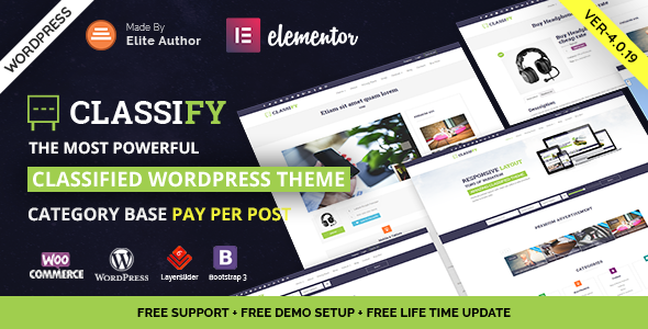 Classify - Classified Ads WordPress Theme - Directory & Listings Corporate