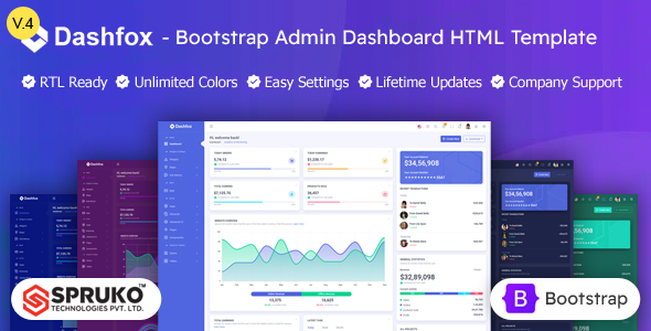 Dashfox - Dashboard HTML Template - Admin Templates Site Templates
