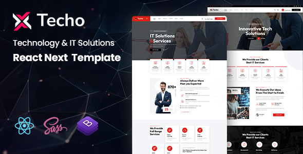 Techo - Technology & IT Solutions React NextJs Template - Software Technology