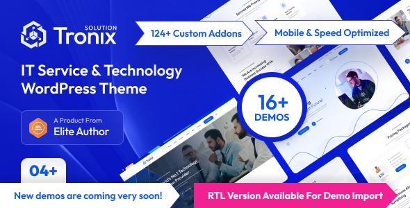 Tronix - IT Service And Technology WordPress Theme - Technology WordPress