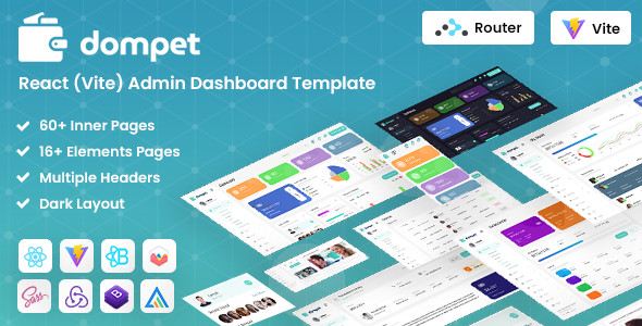 Dompet - React (Vite) Admin Dashboard Template - Admin Templates Site Templates