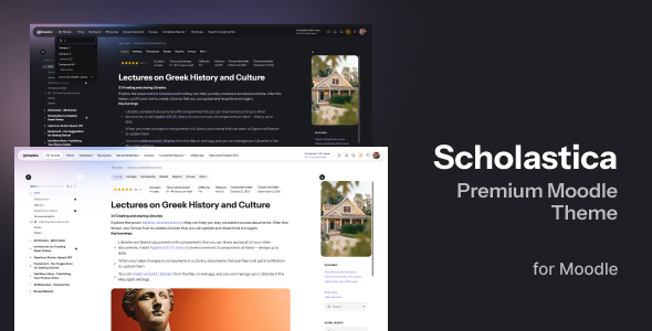 Scholastica - Premium Moodle Theme with Course Filter - Moodle CMS Themes