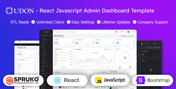 Udon - ReactJS Dashboard Template - Admin Templates Site Templates