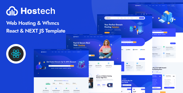 Hostech - Web Hosting Services React & NEXT JS Template - Hosting Technology