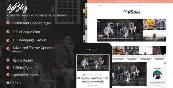 Byblog - Responsive WordPress Blog Theme - Blog / Magazine WordPress