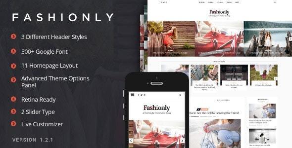 Fashionly - Fashion Blog Theme - Personal Blog / Magazine