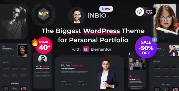 Personal Portfolio WordPress Theme | Inbio - Portfolio Creative