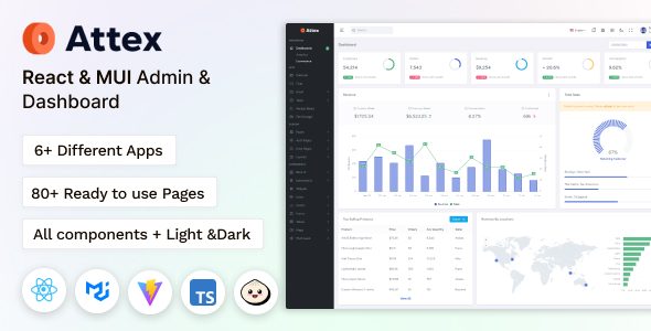 Attex - React & MUI Admin & Dashboard Template - Admin Templates Site Templates