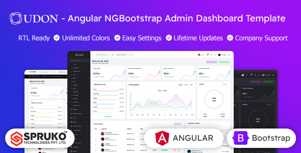 Udon - Bootstrap Admin Dashboard Angular Template - Admin Templates Site Templates