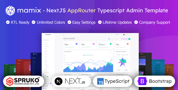 Mamix - NextJS AppRouter Typescript Admin Template - Admin Templates Site Templates