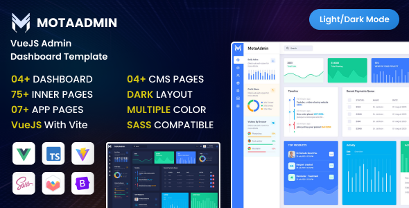 MotaAdmin - VueJS Admin Dashboard Template - Admin Templates Site Templates