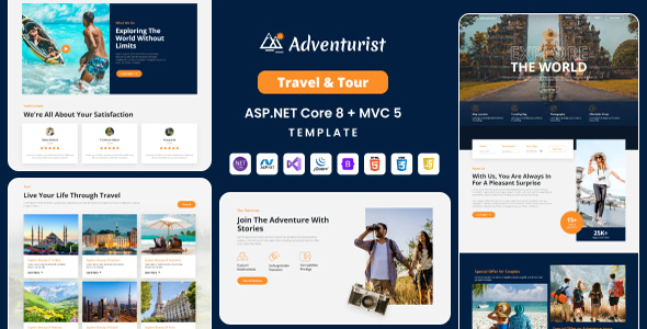 Adventurist - ASP.NET Core & MVC Travel & Tourism Agency Template by ...