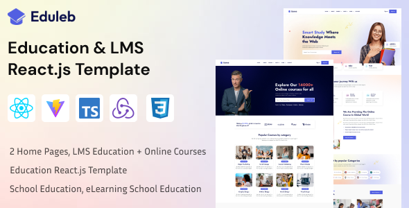 Eduleb - Education & LMS React.js Template - Business Corporate