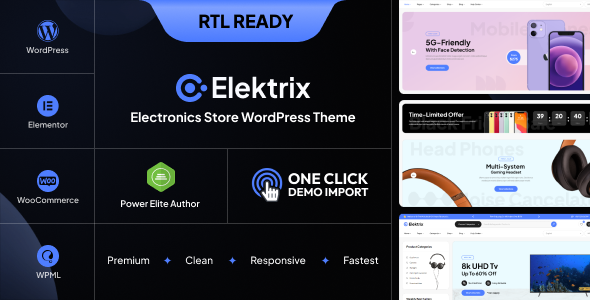 Elektrix - Electronics eCommerce WordPress Theme - Shopping Retail