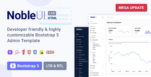 NobleUI - HTML Bootstrap 5 Admin Dashboard Template - Admin Templates Site Templates