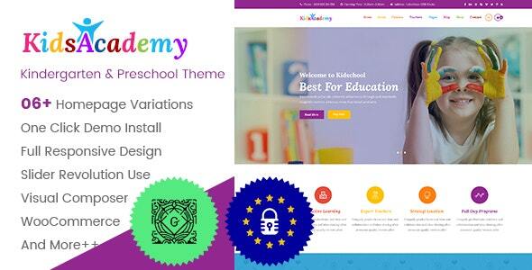 KidsAcademy - Kids, Kindergarten & Preschool WordPress Theme - Children Retail