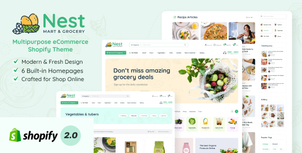 Nest - Grocery Store eCommerce Shopify Theme - Shopify eCommerce