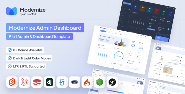 Modernize Multipurpose Admin Dashboard Template - Admin Templates Site Templates