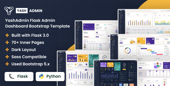 YashAdmin - Flask Sales Management System Admin Dashboard Template - Admin Templates Site Templates