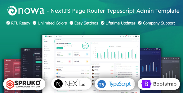 Nowa - Page Router Typescript Nextjs Admin Dashboard Template - Admin Templates Site Templates