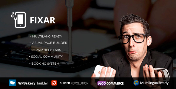 Fixar - Phone & Computer Repair WordPress Theme - Retail WordPress