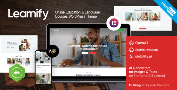 Learnify - Online Courses Education WordPress Theme - Education WordPress