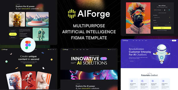 AIForge - Multipurpose AI Figma Template - Business Corporate