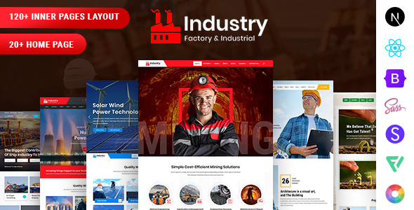 Industry - Factory React NextJs Template - Business Corporate