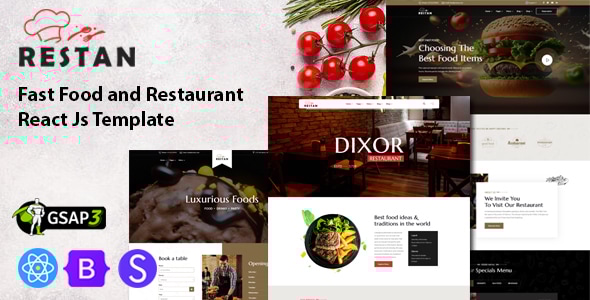 Restan - Food and Restaurant React Js Template - Food Retail