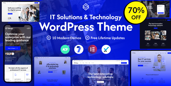 Tekup - Technology & IT Solutions Services WordPress Theme - Technology WordPress