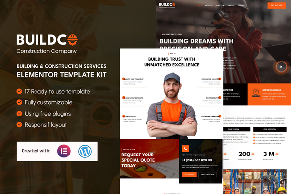 Buildco - Building & Construction Services Elementor Template Kit by ...