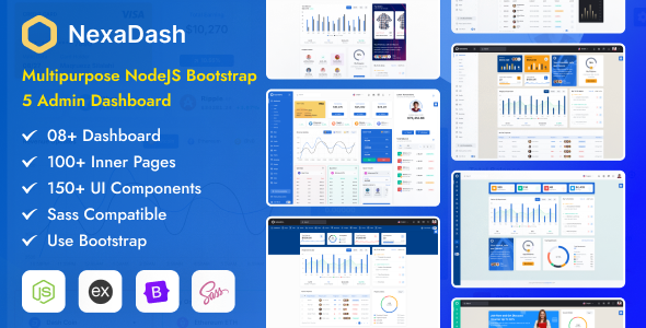 NexaDash - Node Js Bootstrap Admin & Dashboard Template - Admin Templates Site Templates