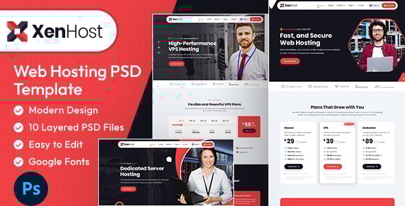 XenHost | Web Hosting PSD Template - Hosting Technology