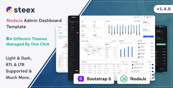 Steex - NodeJs Admin & Dashboard Template - Admin Templates Site Templates
