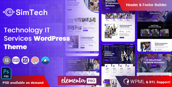 Simtech - Technology IT WordPress Theme - Software Technology