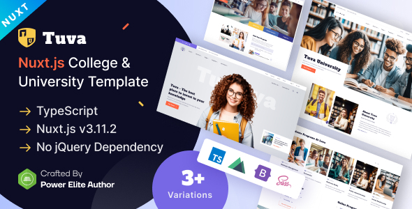 Tuva - College University Vue Nuxtjs Template - Business Corporate
