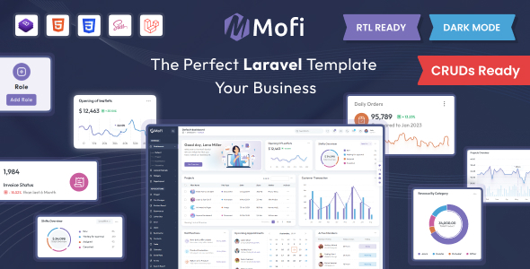 Mofi - Laravel Admin Template - Site Templates