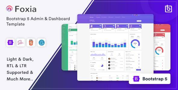Foxia - Admin & Dashboard Template - Admin Templates Site Templates