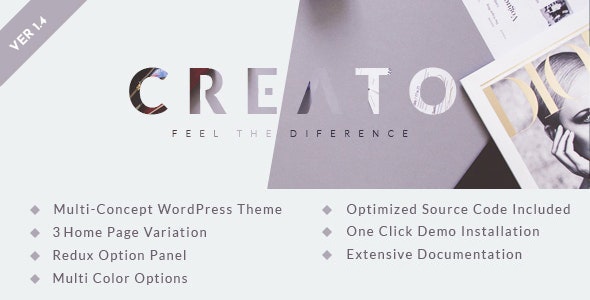Creato - Parallax WordPress Theme - Creative WordPress