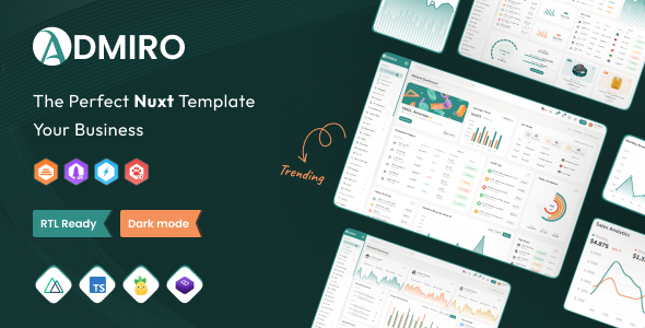 Admiro Vue Nuxt Admin & Dashboard Template - Admin Templates Site Templates