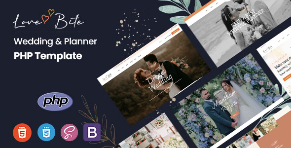 Lovebite - Wedding & Planner PHP Template - Wedding Site Templates